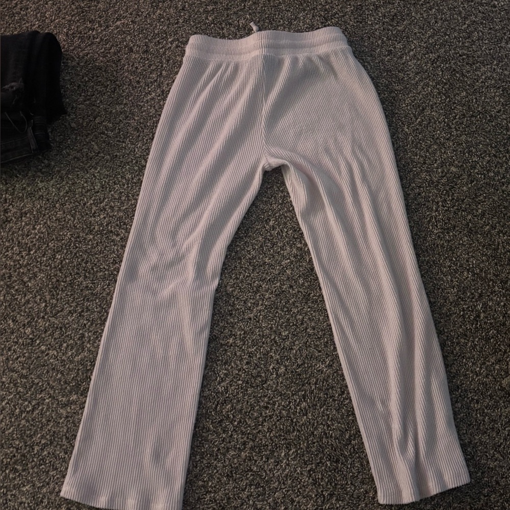 Pink Ribbed Sweatpants - Picture 3 of 3